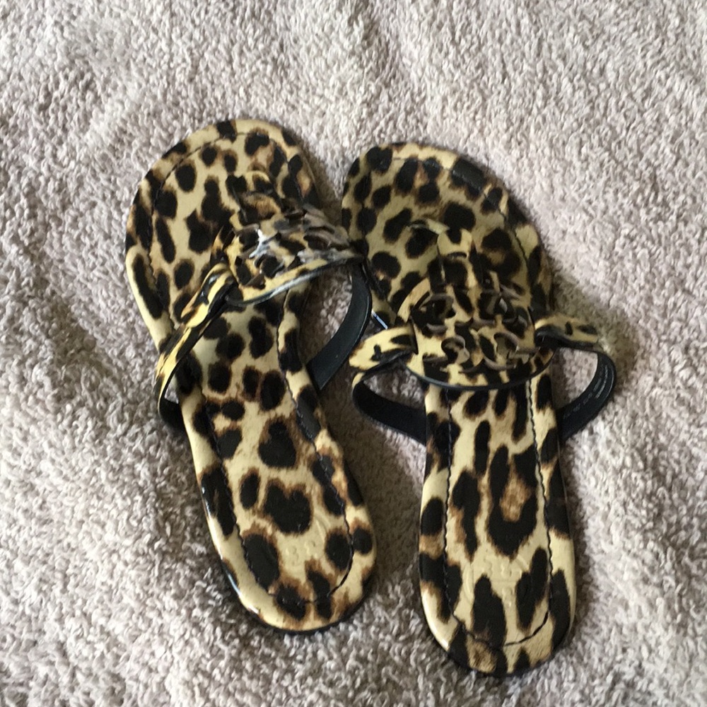 Tory Burch leopard miller sandals